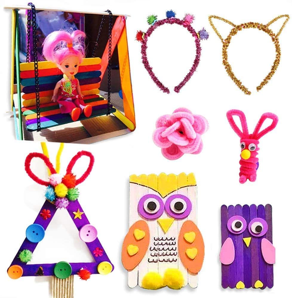 Mumoo Bear 590PCS Pipe Cleaner Craft Set Creative Assorted Craft Supplies DIY Accessories
