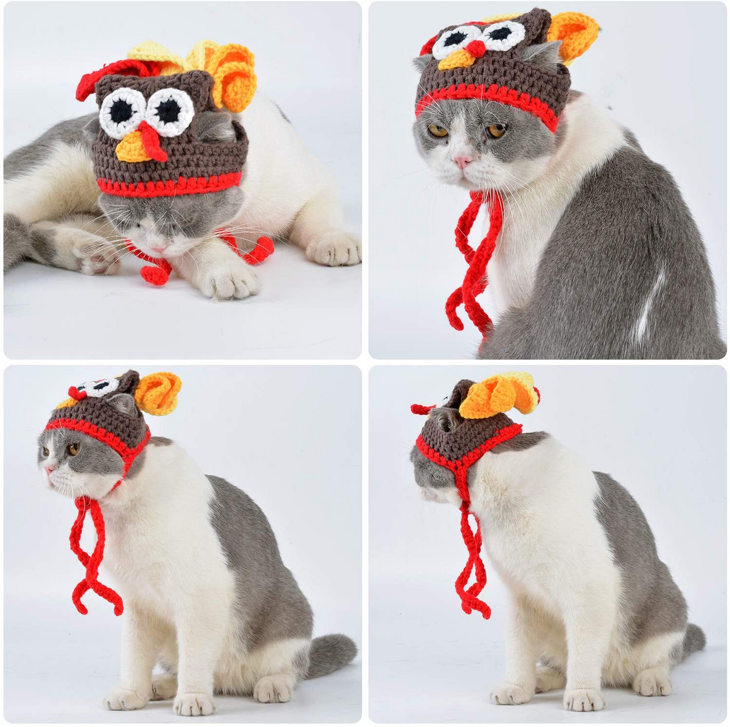 Pet Hat Cute Lovely Xmas Tree Santa Turkey Frog Bear Elk Dog Christmas Hat Pet Warm Hat