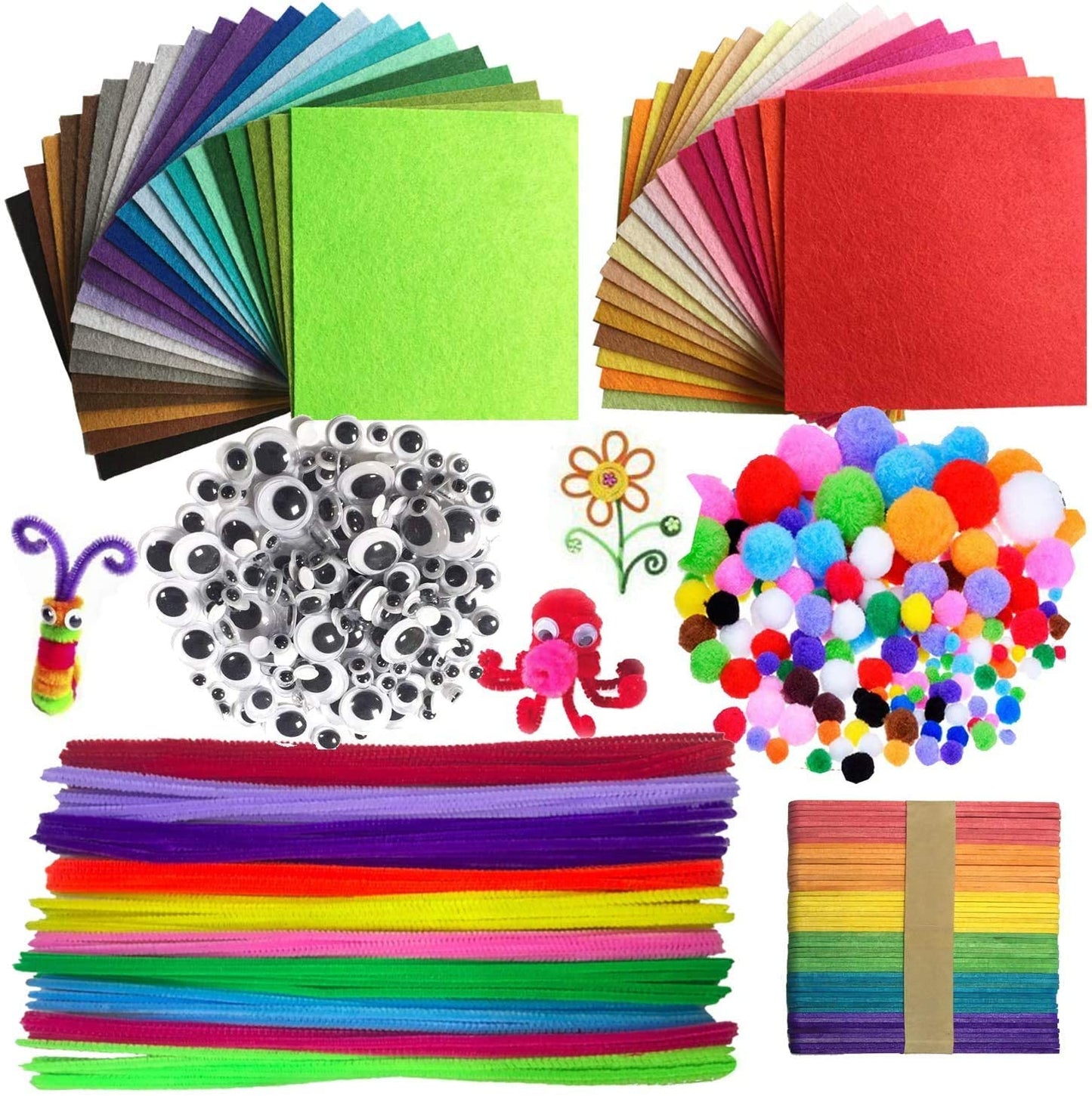 Mumoo Bear 590PCS Pipe Cleaner Craft Set Creative Assorted Craft Supplies DIY Accessories