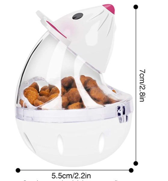 Cat Food Ball Slow Feed Mice Tumbler Shaped Pet Treat Ball Cat Food Toy Ball Pet Food Ball Cat Feeder